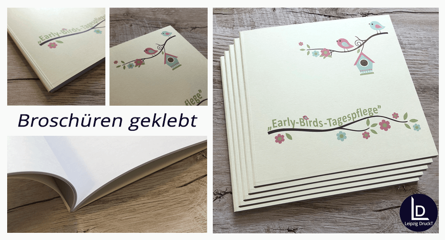 Broschüren geklebt