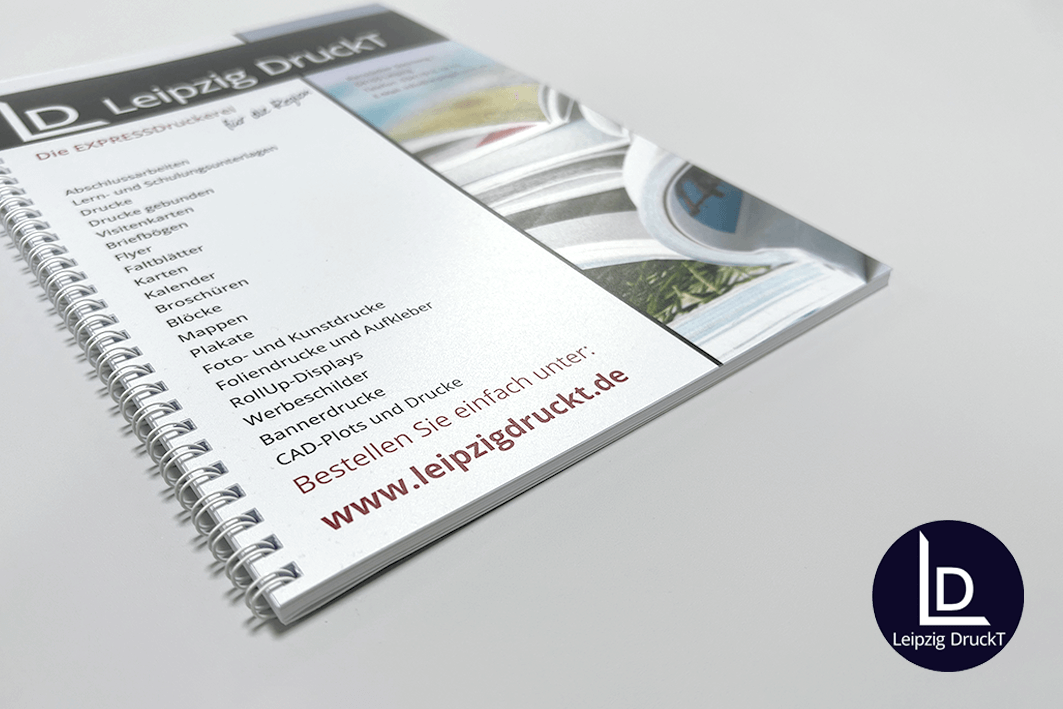 Lernunterlagen mit Drahtringbindung