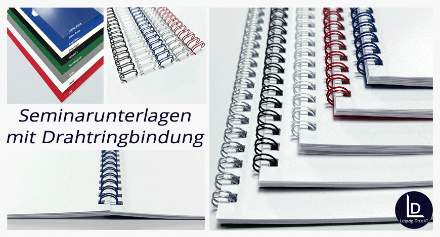 Seminarunterlagen im Softcover mit Drahtringbindung