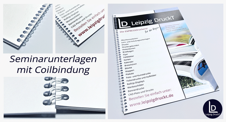 Seminarunterlagen im Softcover mit Coilbindung