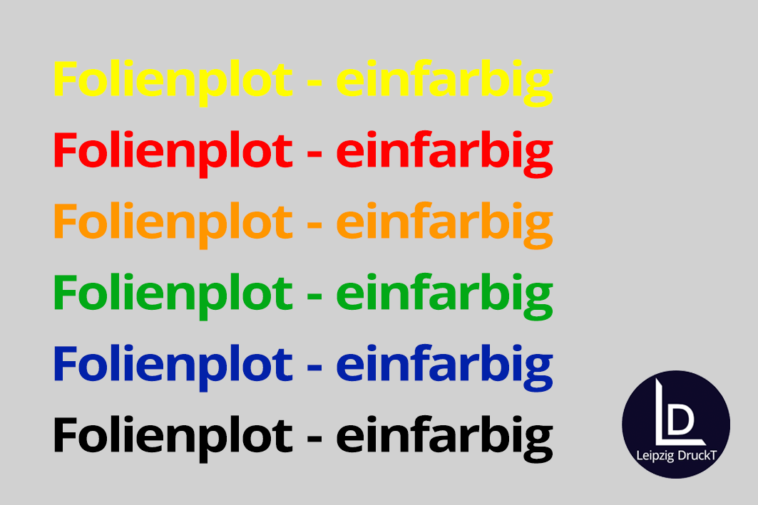 Folienplot einfarbig